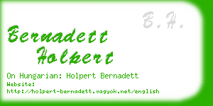 bernadett holpert business card